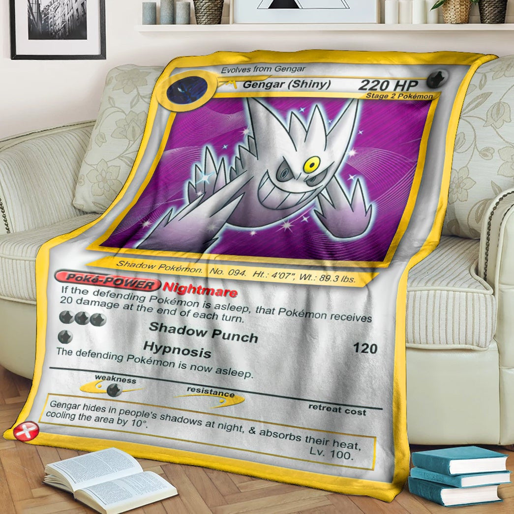 Anime Pkm Shining Gengar Custom Soft Blanket / S/(43X55)