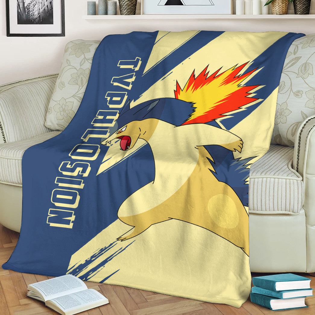 Anime Pkm Typhlosion Custom Soft Blanket / S/(43X55) XO1003228