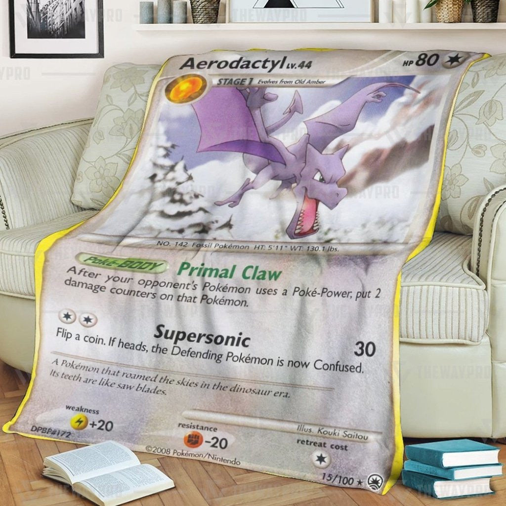 Anime Pkm Aerodactyl Custom Soft Blanket / S/(43X55)