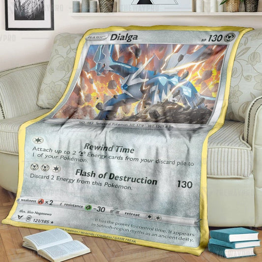 Anime Pkm Dialga Vivid Voltage Custom Soft Blanket / S/(43X55)