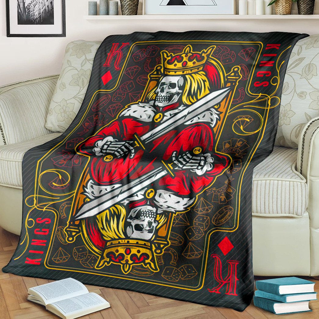 Playing Cards The King Custom Soft Blanket / S/(43X55)