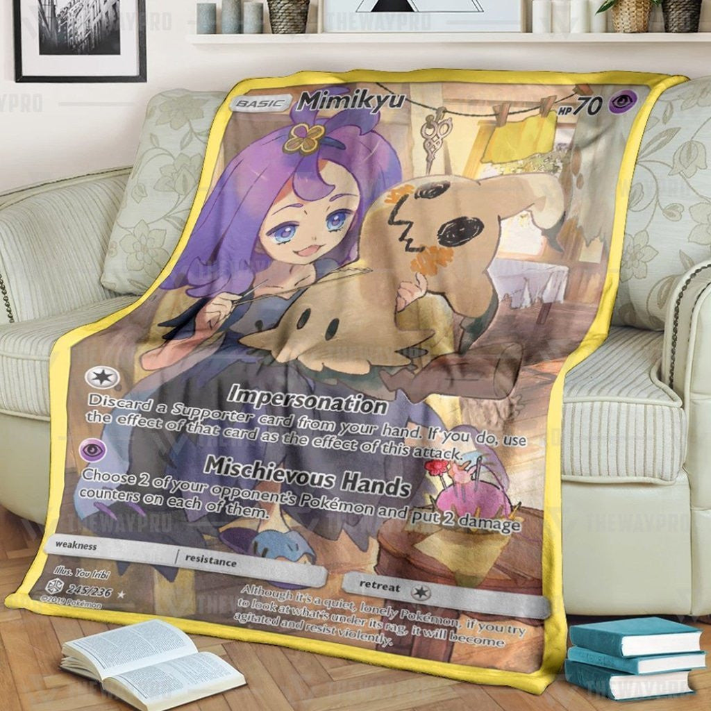 Anime Pkm Mimikyu Cosmic Eclipse Custom Soft Blanket / S/(43X55)