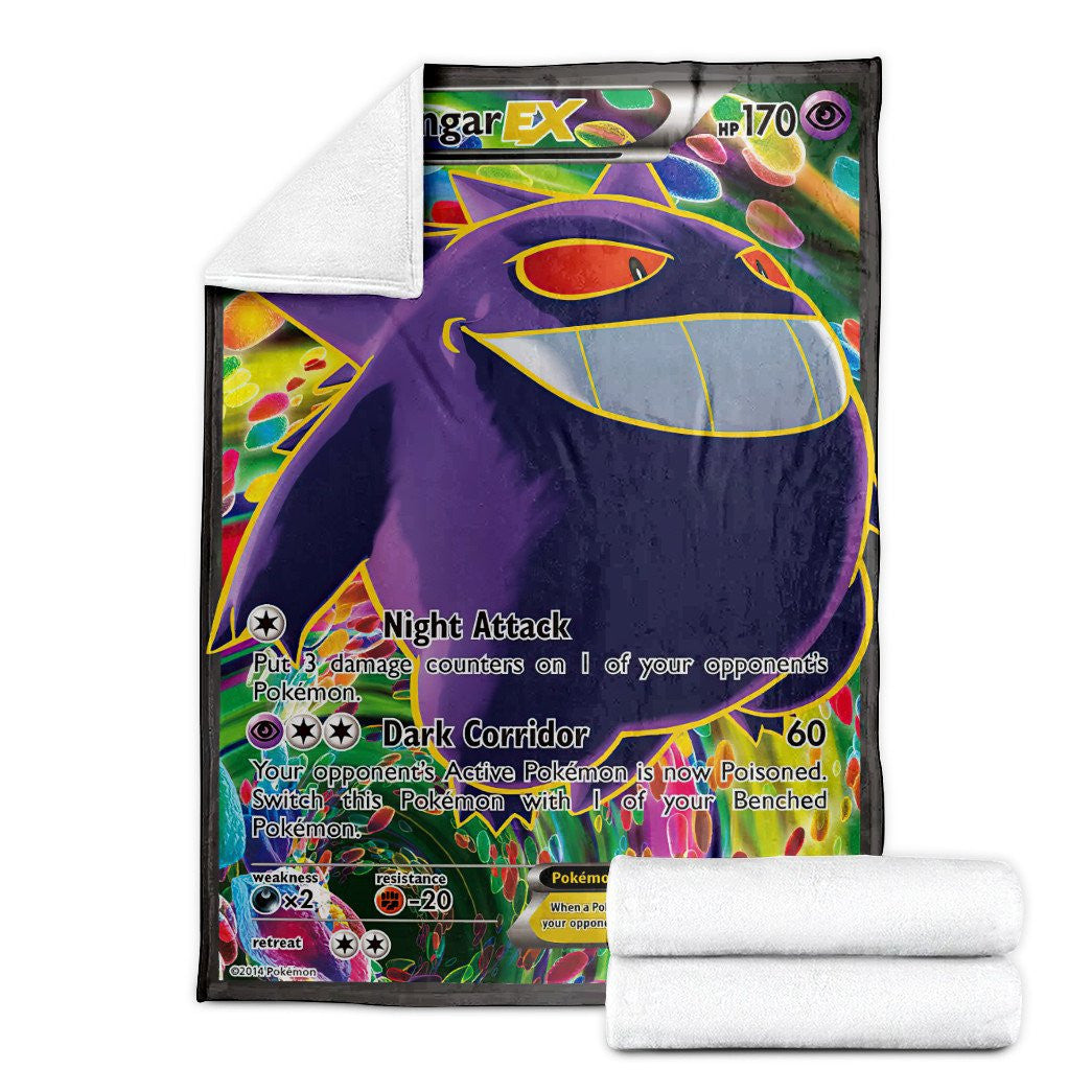 Anime Pkm Gengar Ex Phantom Forces Custom Soft Blanket