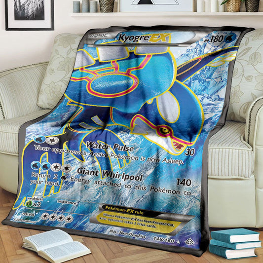 Anime Pkm Kyogre-Ex Primal Clash Custom Soft Blanket / S/(43X55)