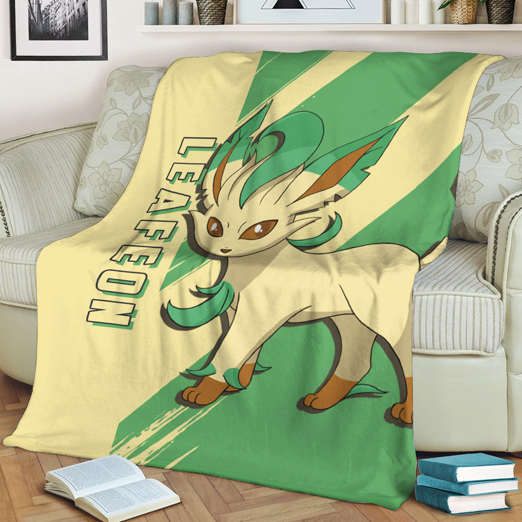 Anime Pkm Leafeon Custom Soft Blanket / S/(43X55) XO10032212