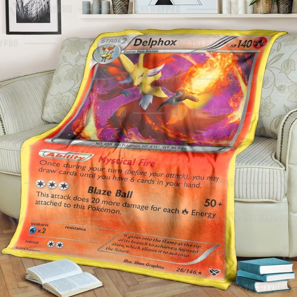 Anime Pkm Delphox Xy Custom Soft Blanket / S/(43X55)