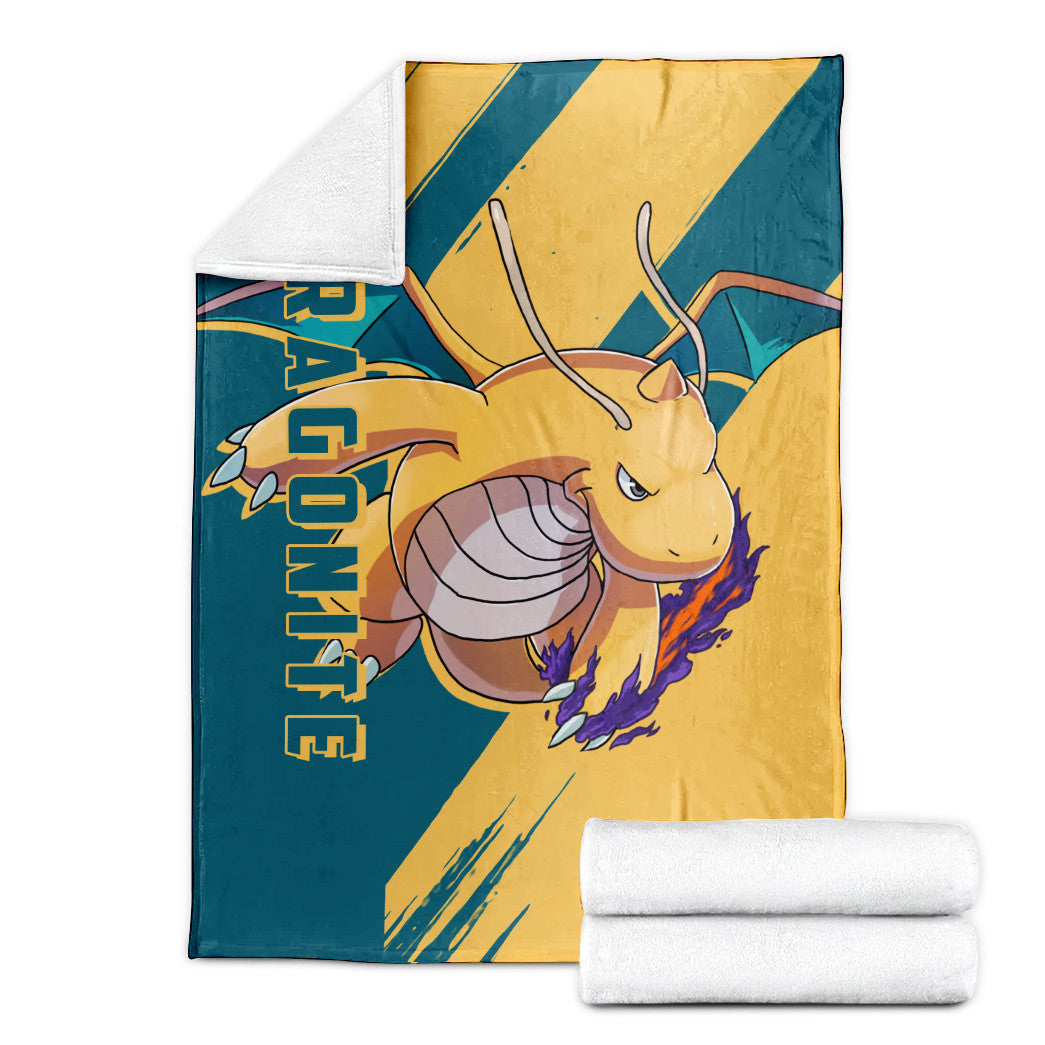 Anime Pkm Dragonite Custom Soft Blanket XO1003227