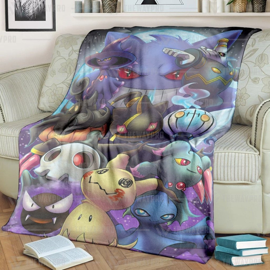 Anime Pkm Ghosting Custom Soft Blanket / S/(43X55)