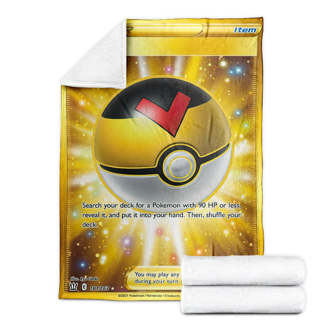 Anime Pkm Level Ball Trainer Custom Soft Blanket