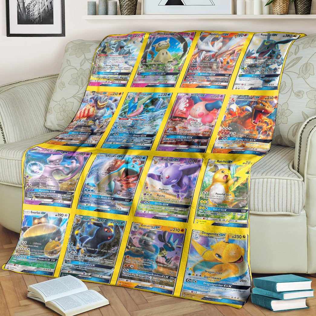 Anime Pkm Gx 2 Cards Version 3 Custom Soft Blanket / S/(43X55)