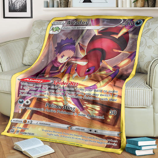 Anime Pkm Ariados 2022 Soft Blanket / S/(43X55)