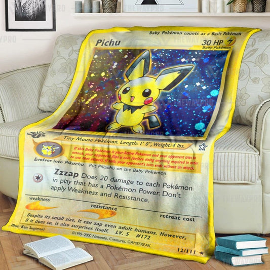 Anime Pkm Pichu Custom Soft Blanket / S/(43X55)