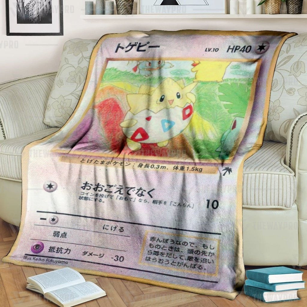 Anime Pkm Togepi Southern Islands Japanese Version Custom Soft Blanket