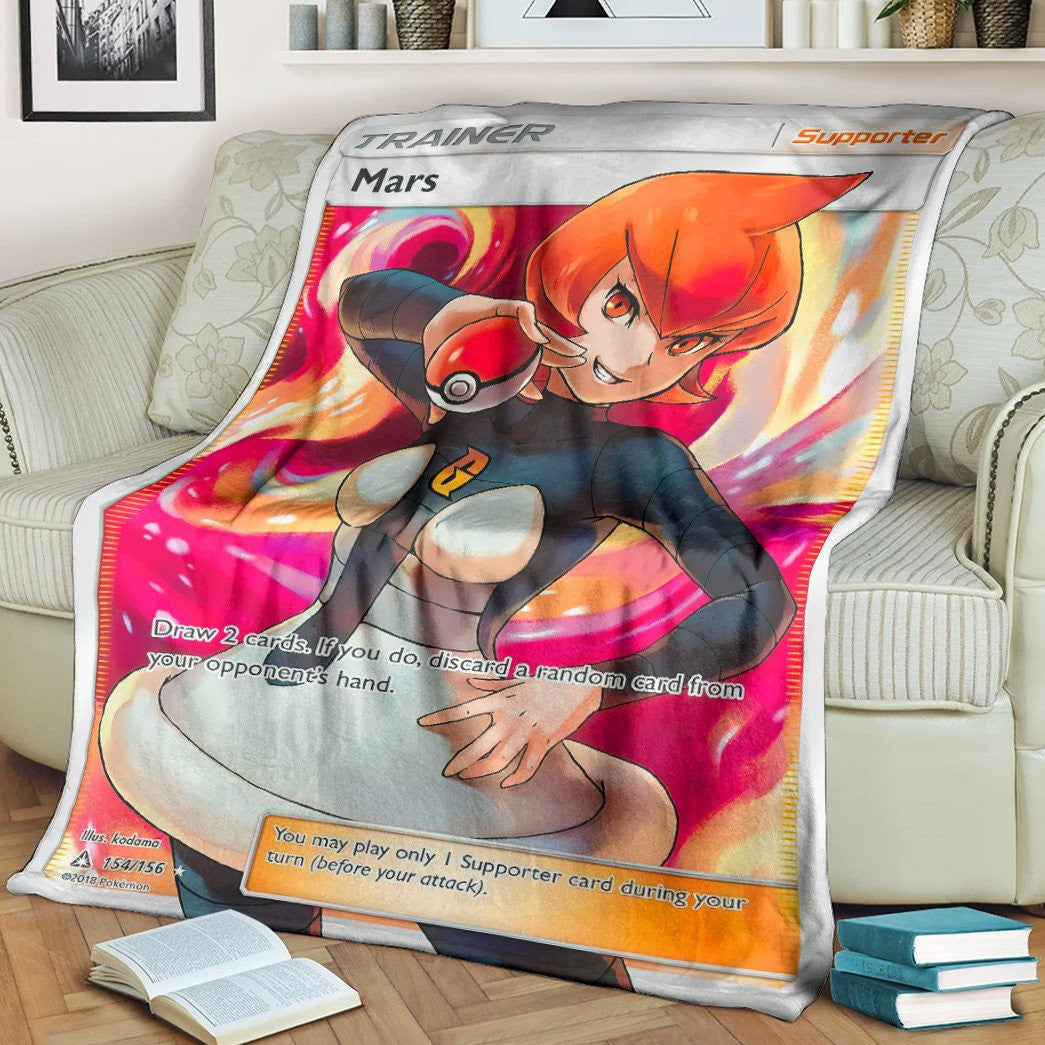 Anime Pkm Mars Trainer Custom Soft Blanket / S/(43X55)