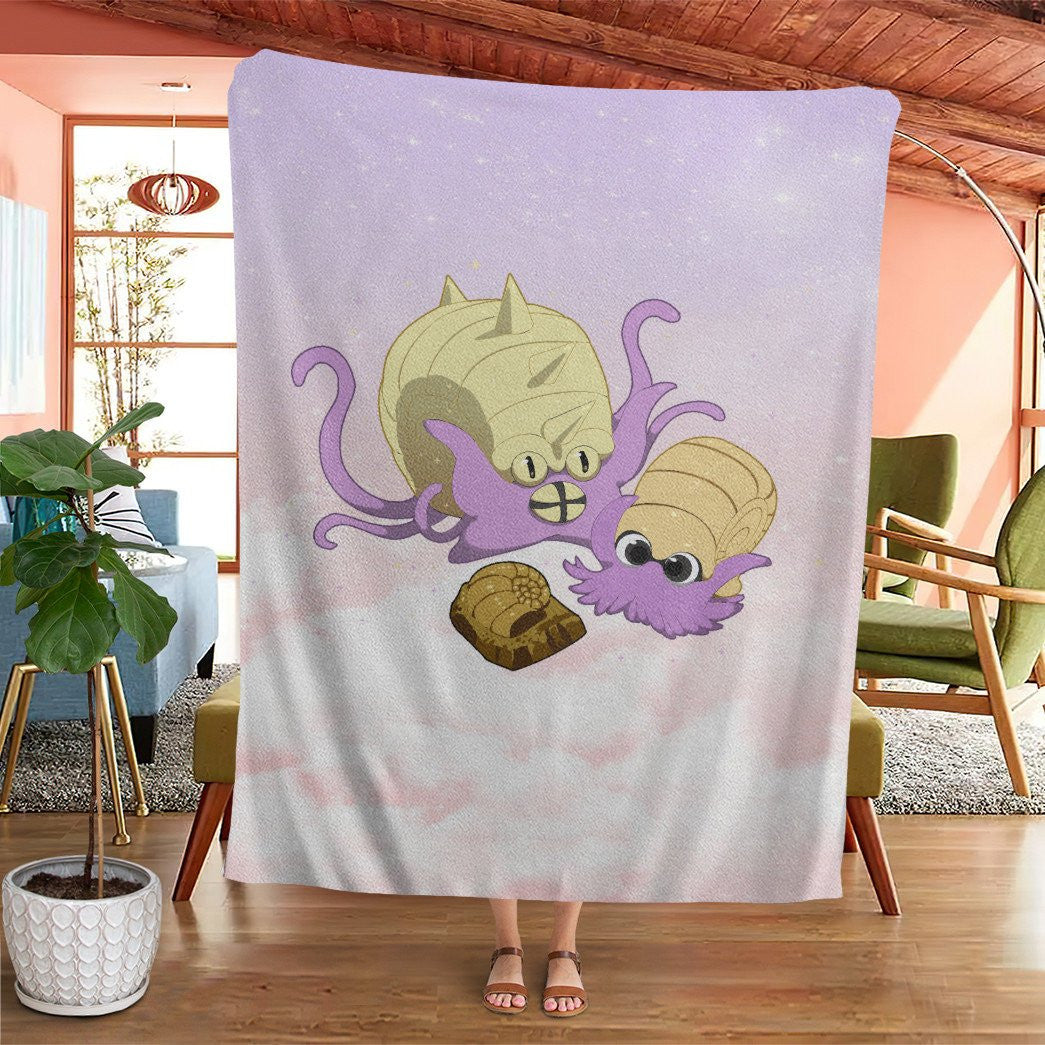 Anime Pkm Omanyte Custom Soft Blanket