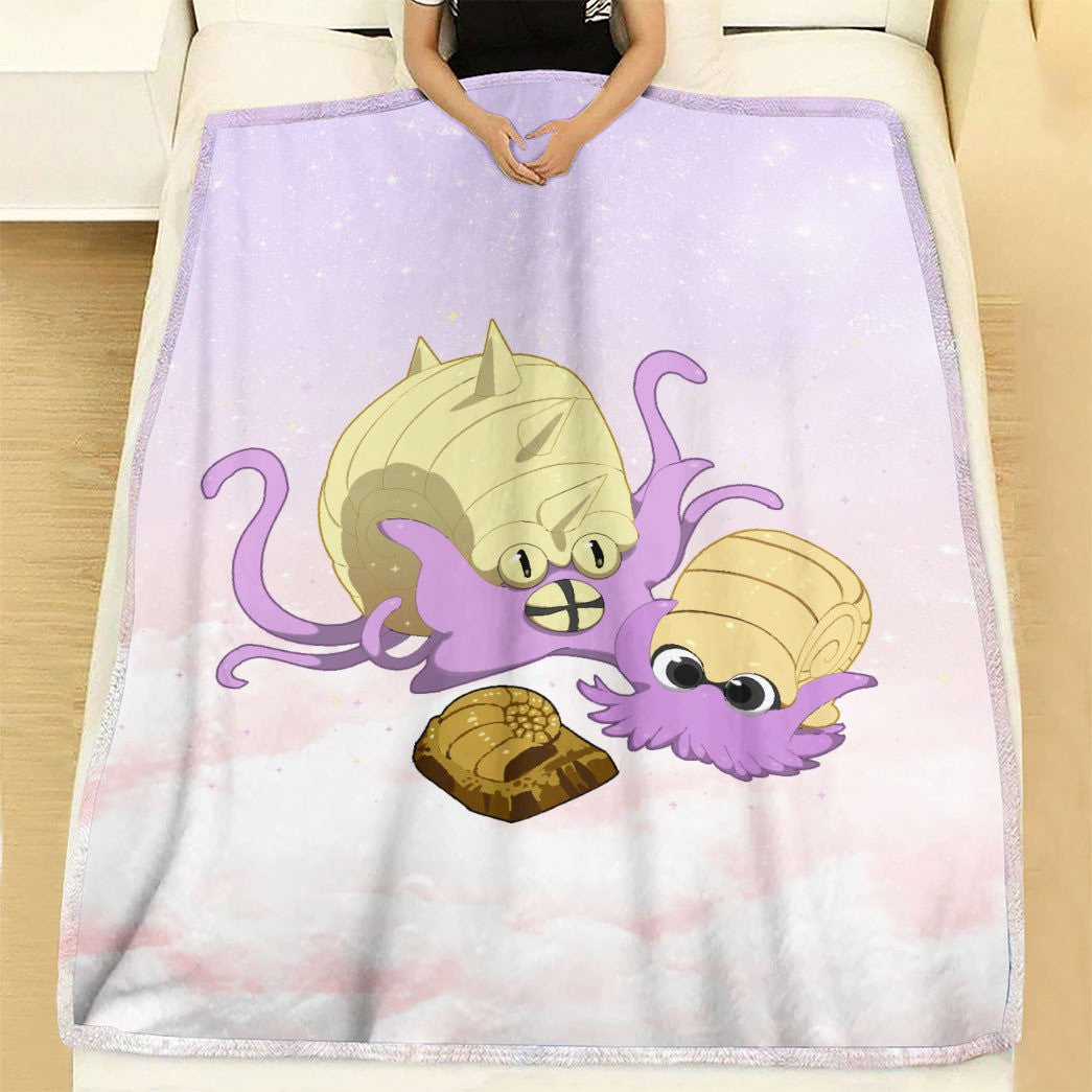 Anime Pkm Omanyte Custom Soft Blanket