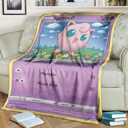 Anime Pkm Jigglypuff Common Custom Soft Blanket / S/(43X55)