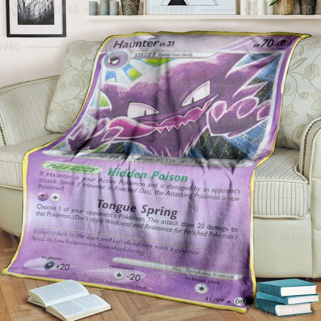 Anime Pkm Haunter Custom Soft Blanket