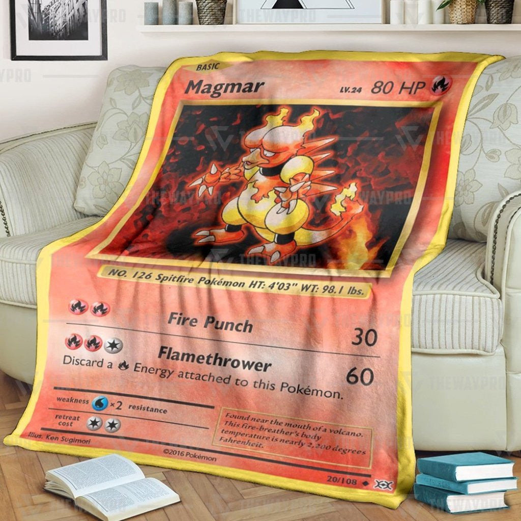 Anime Pkm Magmar Evolutions Custom Soft Blanket / S/(43X55)