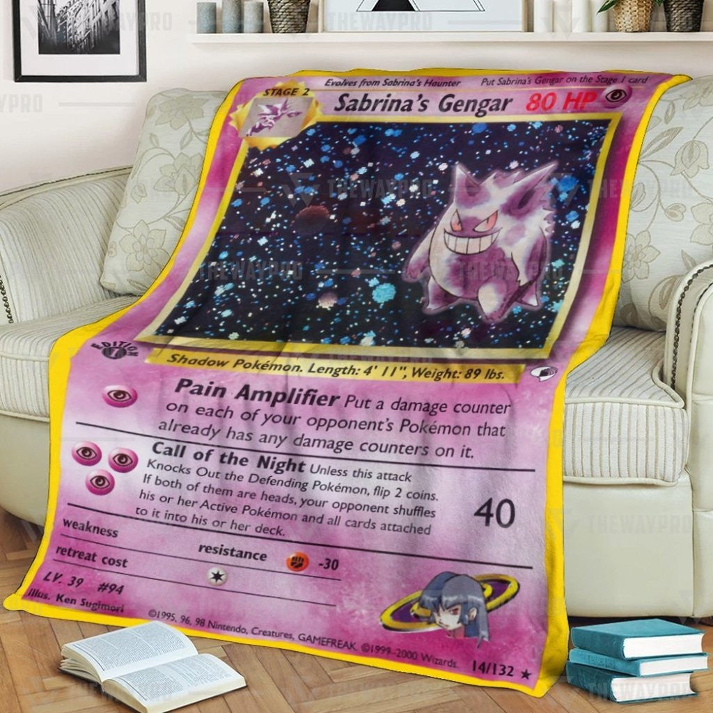 Anime Pkm Sabrinas Gengar Custom Soft Blanket / S/(43X55)