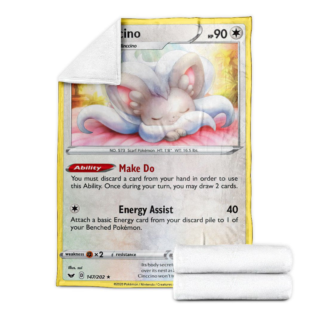 Anime Pkm Cinccino Custom Soft Blanket