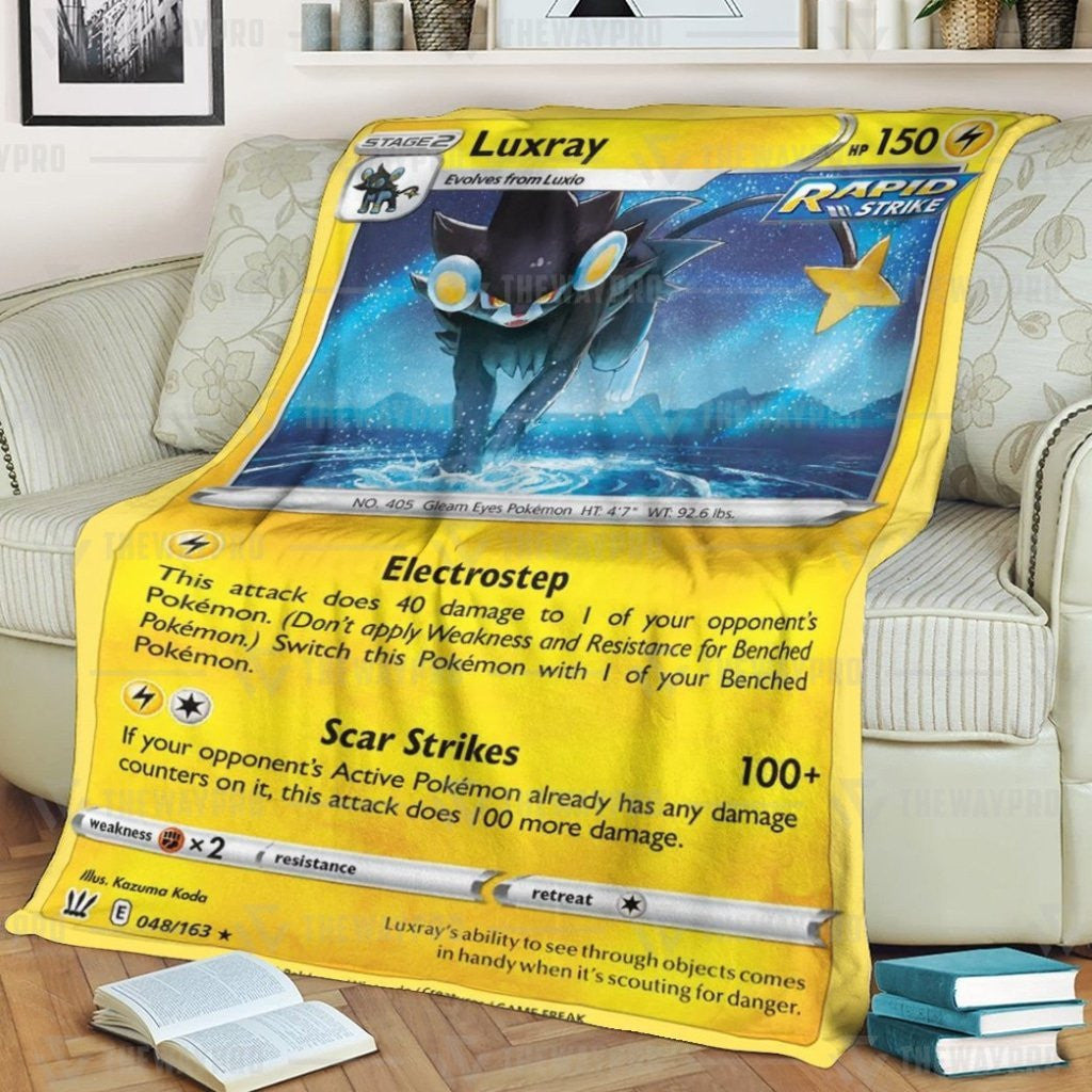 Anime Pkm Luxray Custom Soft Blanket / S/(43X55)