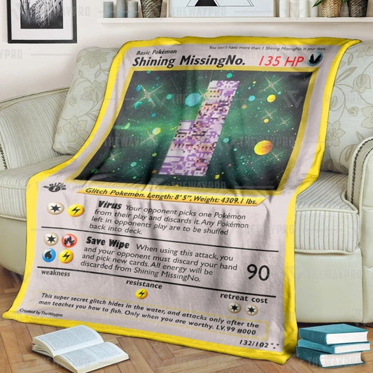 Anime Pkm 1St Edition Missingno. Holo Rare Vintage Custom Soft Blanket / S/(43X55)