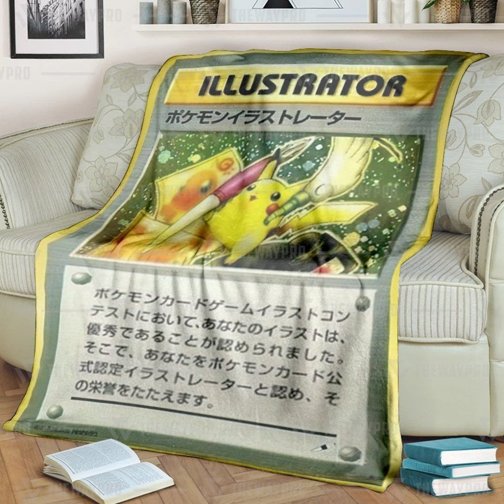 Anime Pkm Illustrator Japanese Verse Custom Soft Blanket / S/(43X55)