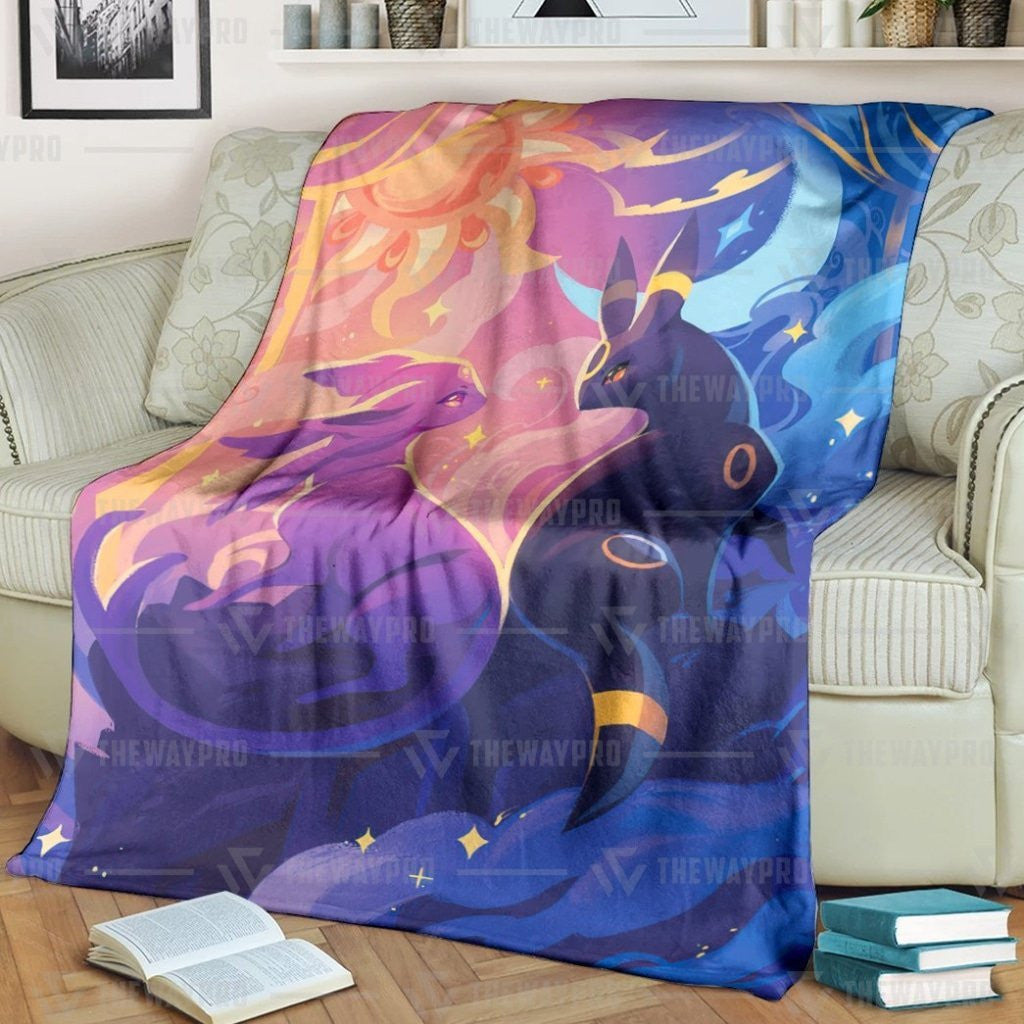 Anime Pkm Umbreon & Espeon Custom Soft Blanket / S/(43X55)