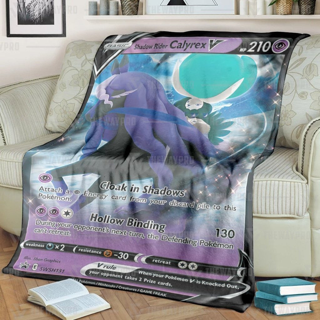 Anime Pkm Shadow Rider Calyrex V Custom Soft Blanket / S/(43X55)