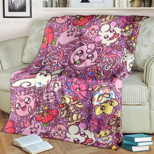 Anime Pkm Fairy Custom Soft Blanket / S/(43X55)