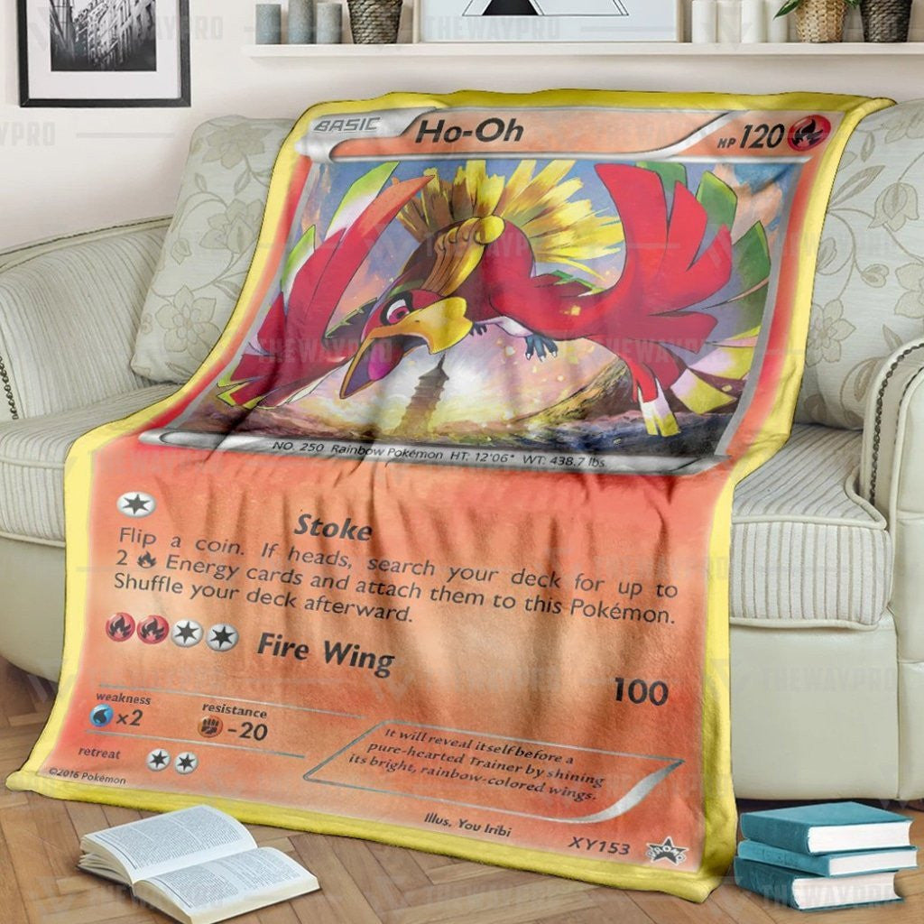 Anime Pkm Ho-Oh Xy Promos Custom Soft Blanket / S/(43X55)