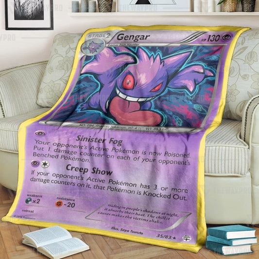 Anime Pkm Gengar Generations Custom Soft Blanket / S/(43X55)