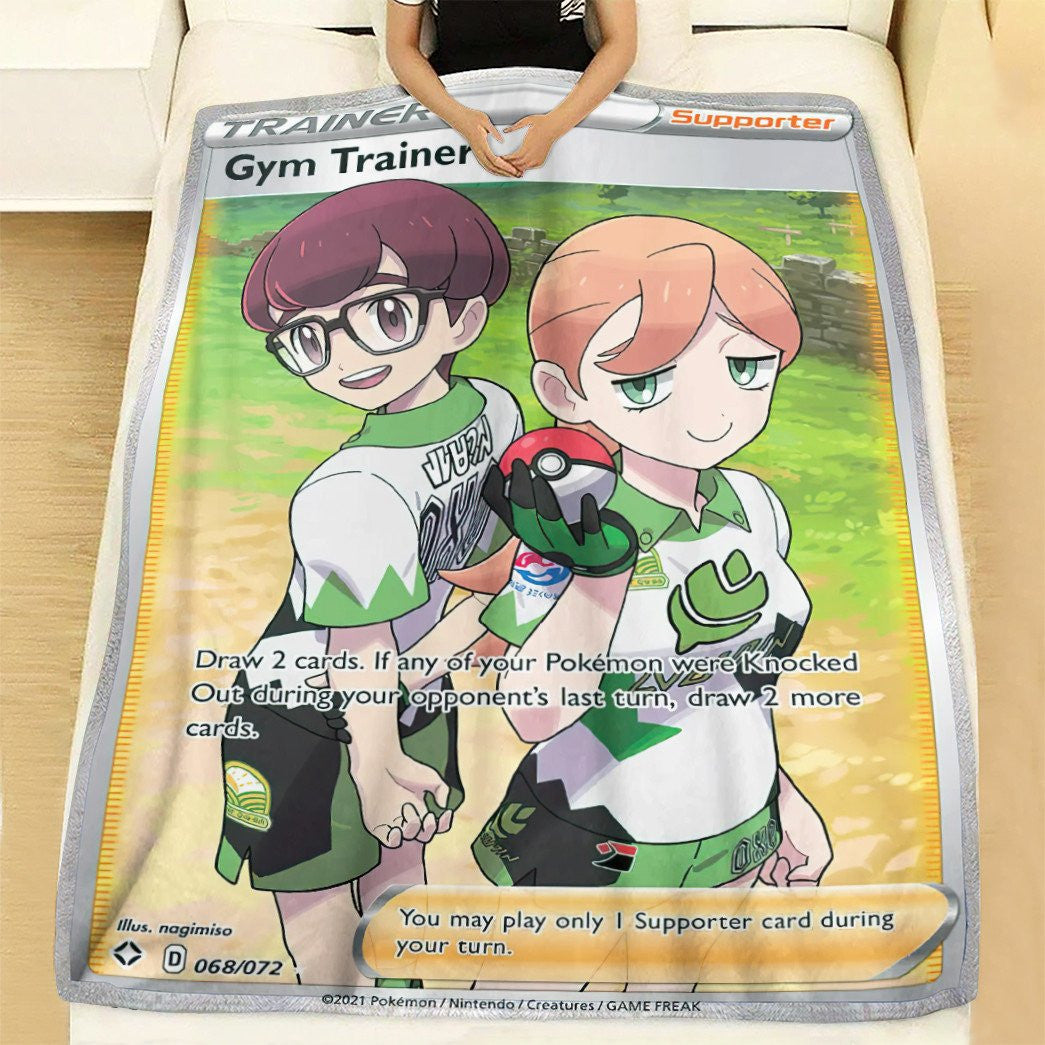 Anime Pkm Gym Trainer Custom Soft Blanket