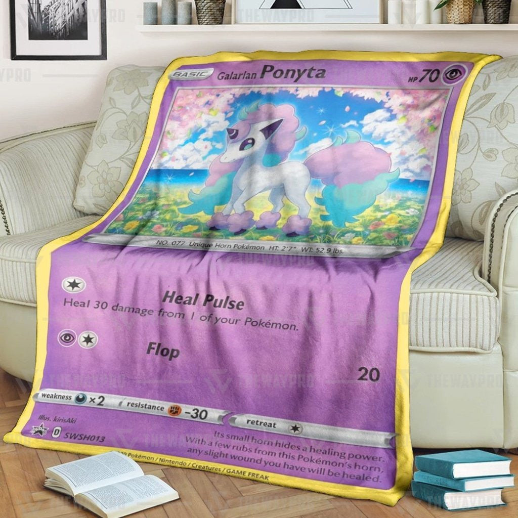 Anime Pkm Ponyta Custom Soft Blanket / S/(43X55)