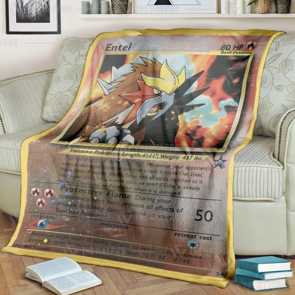 Anime Pkm Entei Custom Soft Blanket / S/(43X55)