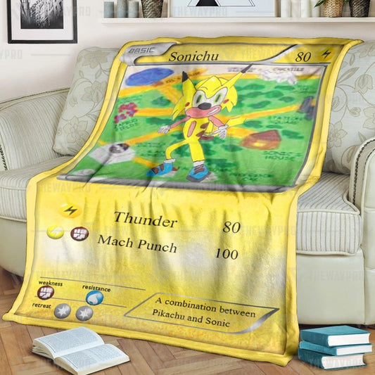 Anime Pkm Sonichu Custom Soft Blanket / S/(43X55)