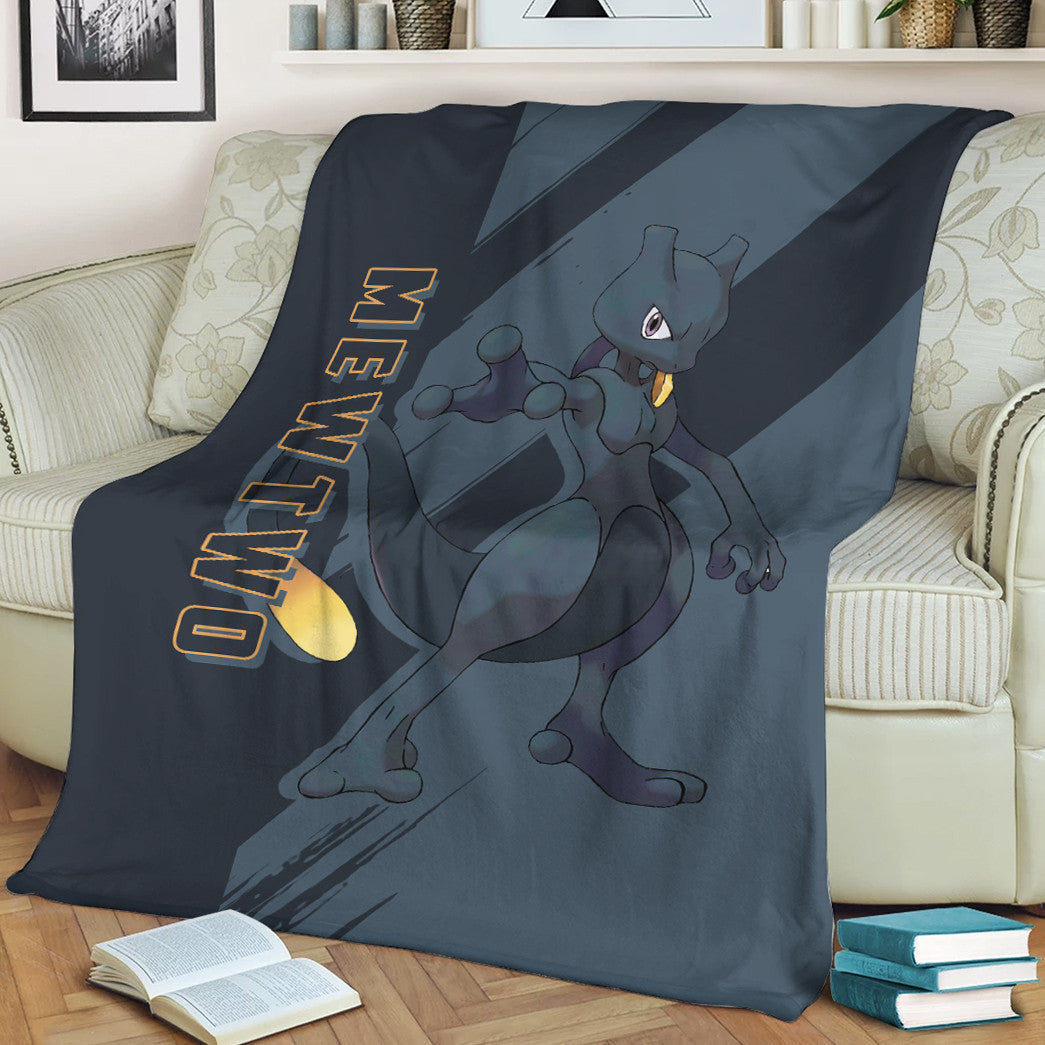 Anime Pkm Dark Mewtwo Custom Soft Blanket / S/(43X55) XO10032216