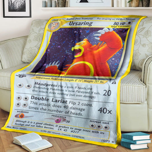 Anime Pkm Ursaring Neo Discovery Custom Soft Blanket / S/(43X55)