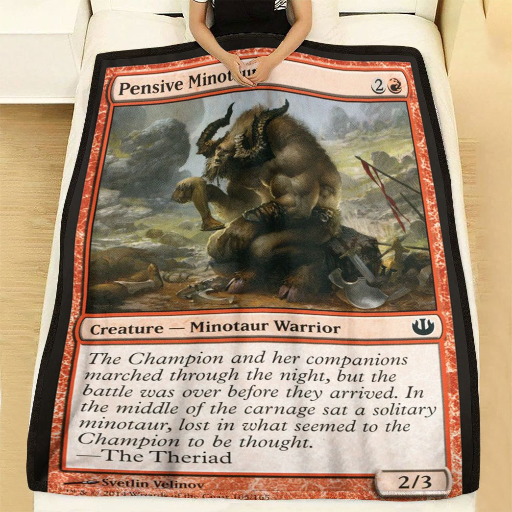 Game Mtg Pensive Minotaur Custom Soft Blanket