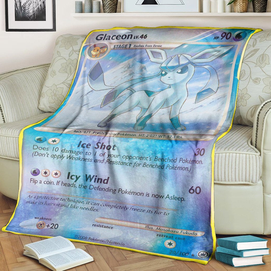 Anime Pkm Glaceon Majestic Dawn Custom Soft Blanket / S/(43X55)