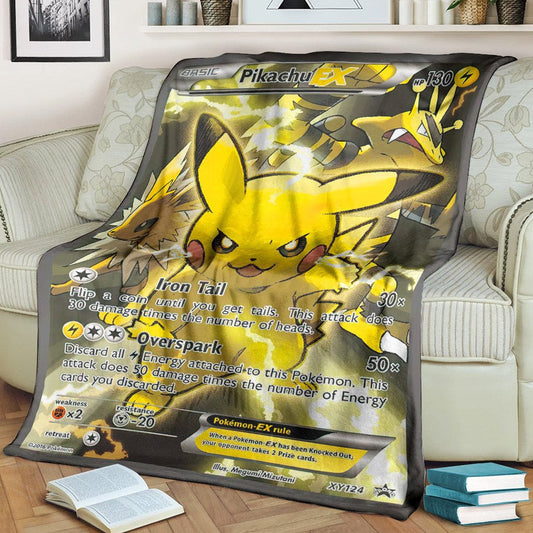 Anime Pkm Pikachu-Ex Xy Promos Custom Soft Blanket / S/(43X55)