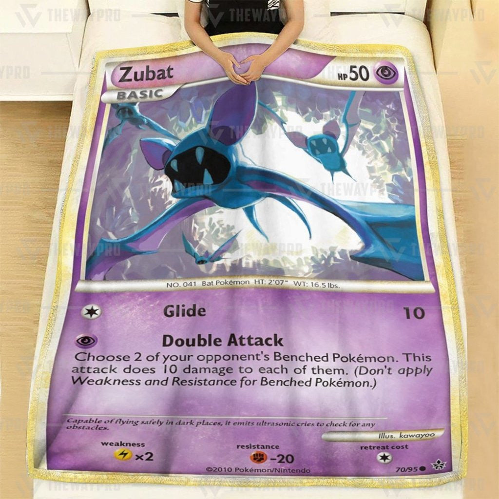 Anime Pkm Zubat Unleashed Custom Soft Blanket