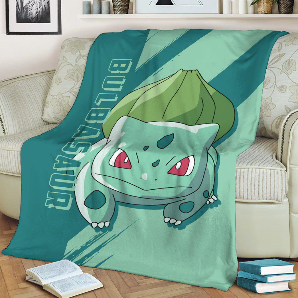 Anime Pkm Bulbasaur Custom Soft Blanket / S/(43X55) XO10032219