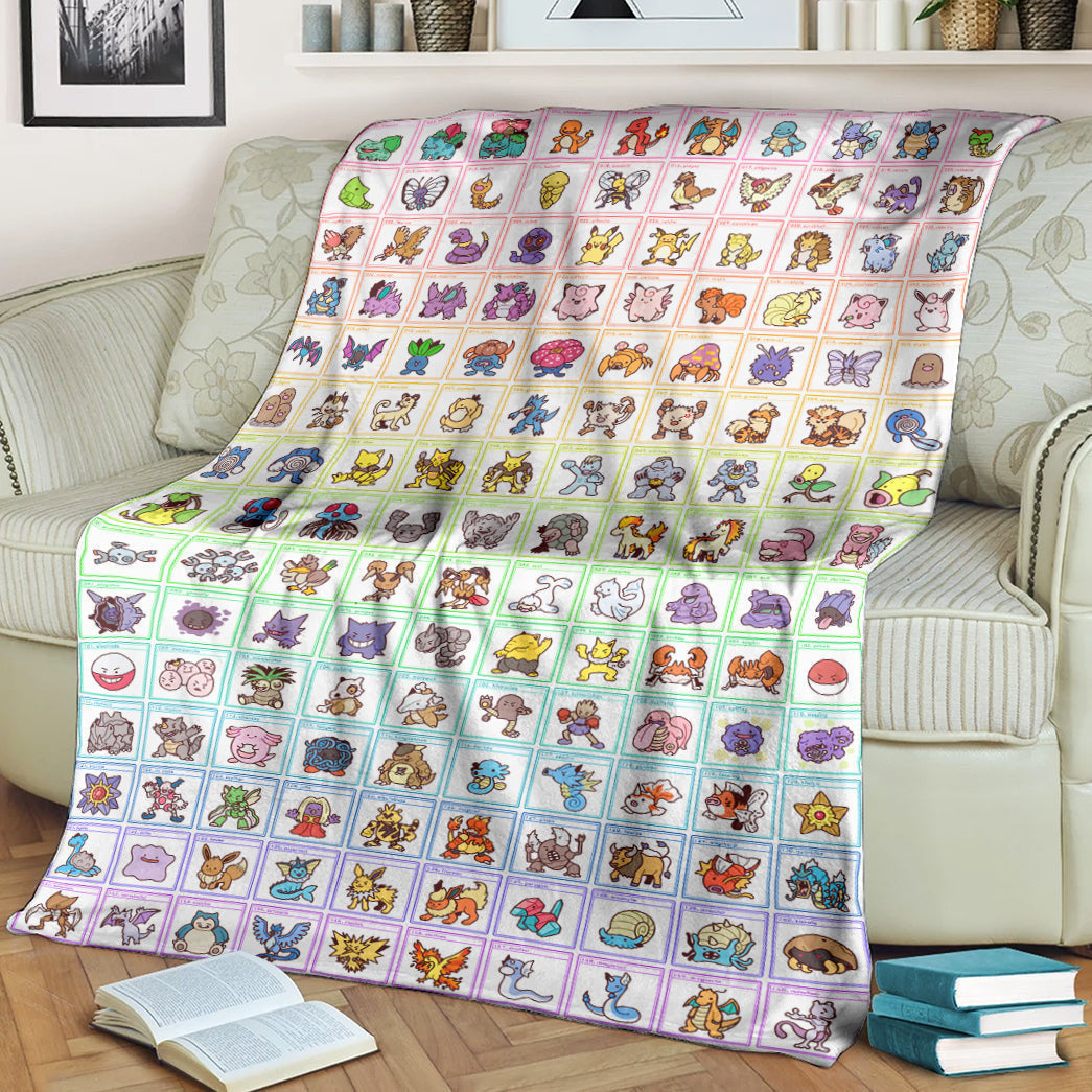 Anime Pkm 151 Original Poke Custom Soft Blanket / S/(43X55)