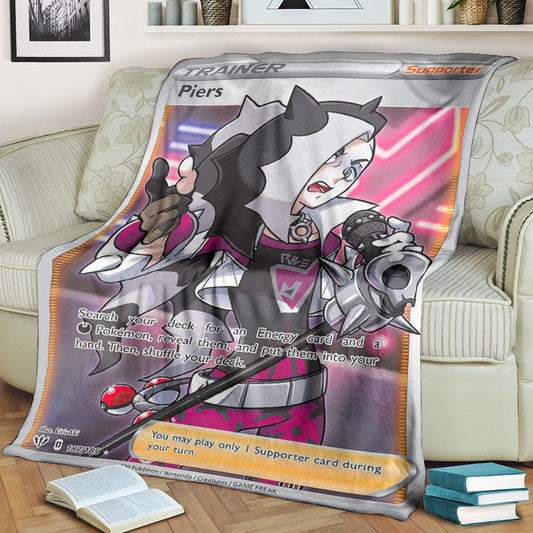 Anime Pkm Piers Darkness Ablaze Custom Soft Blanket / S/(43X55)