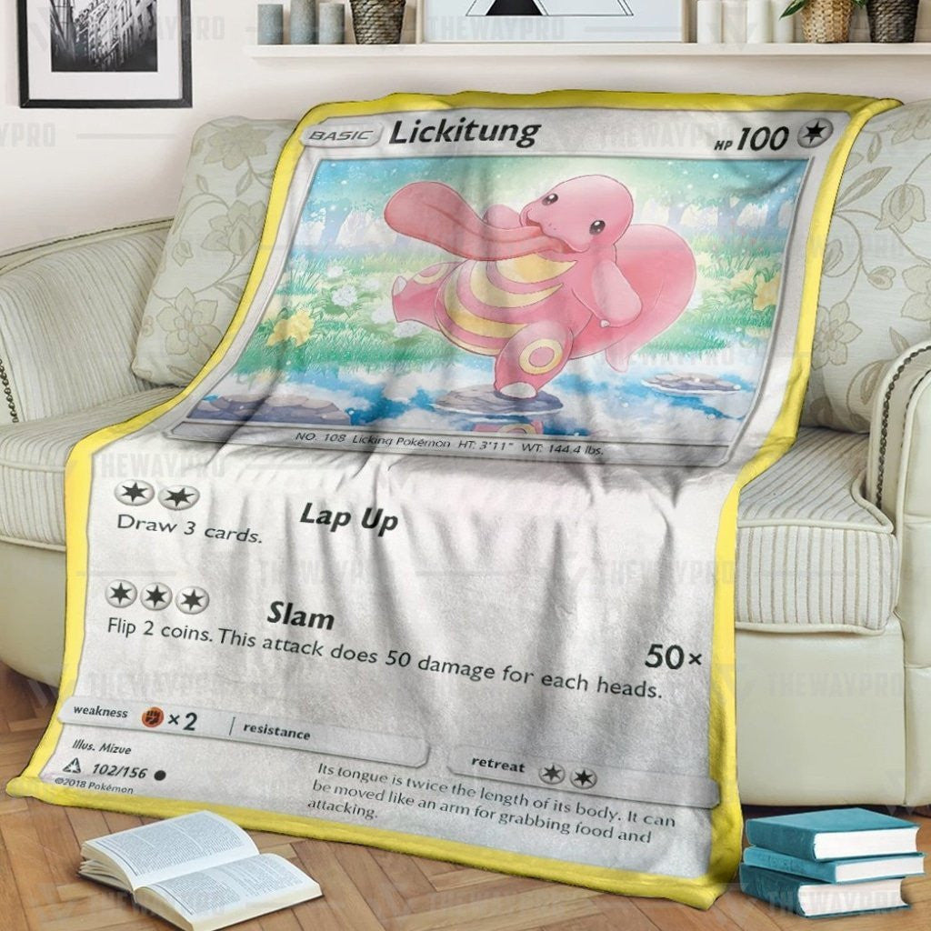 Anime Pkm Lickitung Custom Soft Blanket / S/(43X55)