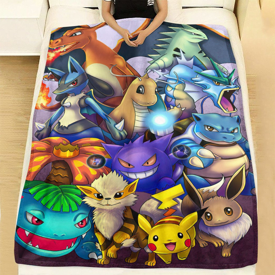 Anime Pkm The Poke Favourites Custom Soft Blanket