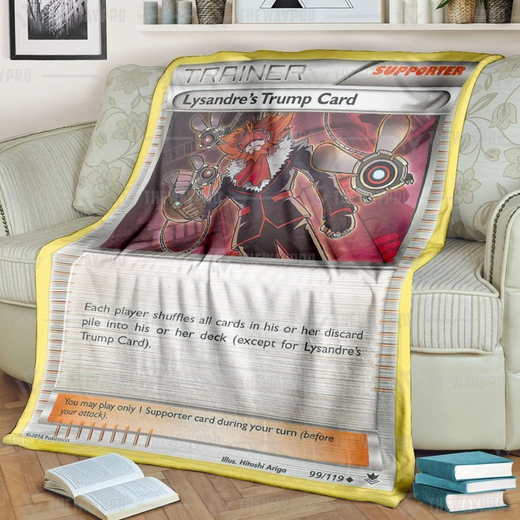 Anime Pkm Lysandres Trump Card Phantom Forces Custom Soft Blanket / S/(43X55)