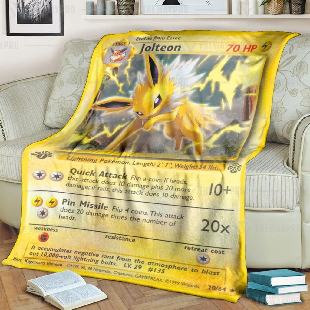 Anime Pkm Jolteon Custom Soft Blanket / S/(43X55)